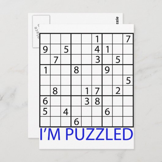 Carte Postale Puzzle Sudoku (Devant / Derrière)