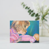 Carte postale Pyjama rose (Debout devant)