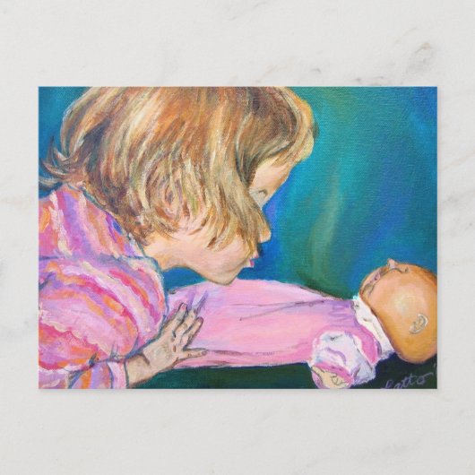 Carte postale Pyjama rose (Devant)