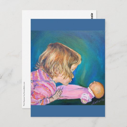 Carte postale Pyjama rose (Devant / Derrière)