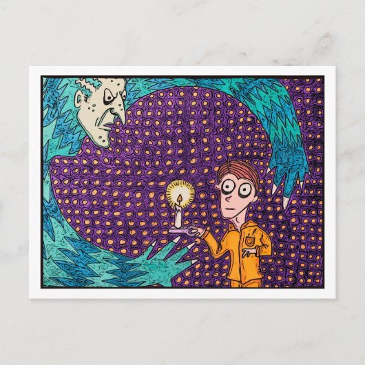 Carte postale "Pyjamas de soie jaune" (Devant)