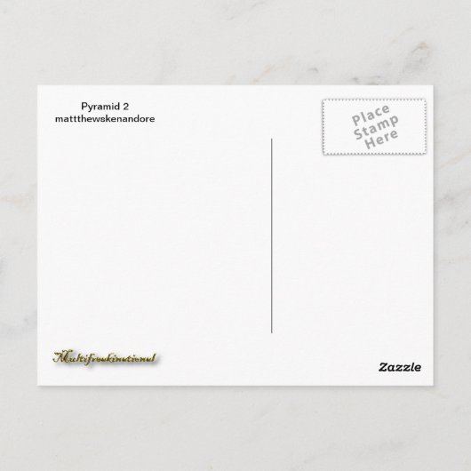 Carte Postale pyramide2 (Dos)