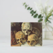 Carte Postale Pyramide de crânes Halloween vintage (Debout devant)