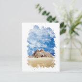 Carte Postale Pyramide de Gizeh Egypte aquarelle Art (Debout devant)