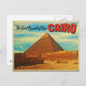 Carte Postale Pyramide de Gizeh Le Caire Égypte (Devant / Derrière)