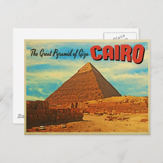 Carte Postale Pyramide de Gizeh Le Caire Égypte (Devant / Derrière)