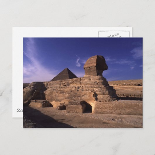 Carte Postale Pyramide de Sphinx à Gizeh (Devant / Derrière)