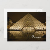 Carte Postale pyramide de verre du Louvre (Devant / Derrière)