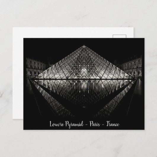 Carte Postale Pyramide du Louvre, Paris, France (Devant / Derrière)