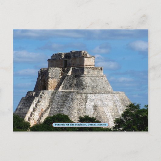 Carte Postale Pyramide Du Magicien, Uxmal, Mexique (Devant)
