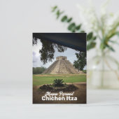 Carte Postale Pyramide maya CHICHEN ITZA Souvenir de voyage (Debout devant)