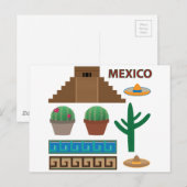 Carte Postale pyramide mexicaine (Devant / Derrière)