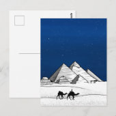 Carte Postale Pyramide noire et blanche Égypte (Devant / Derrière)