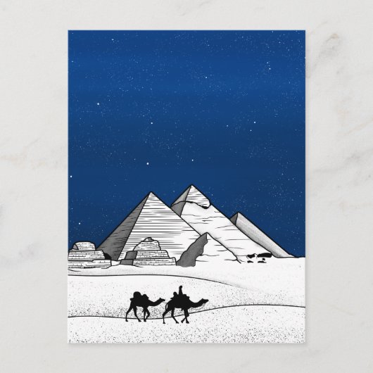 Carte Postale Pyramide noire et blanche Égypte (Devant)