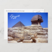 Carte Postale pyramide sphinx (Devant / Derrière)