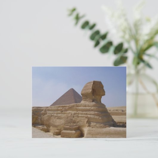 Carte Postale pyramide sphinx (Debout devant)