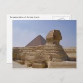 Carte Postale pyramide sphinx (Devant / Derrière)