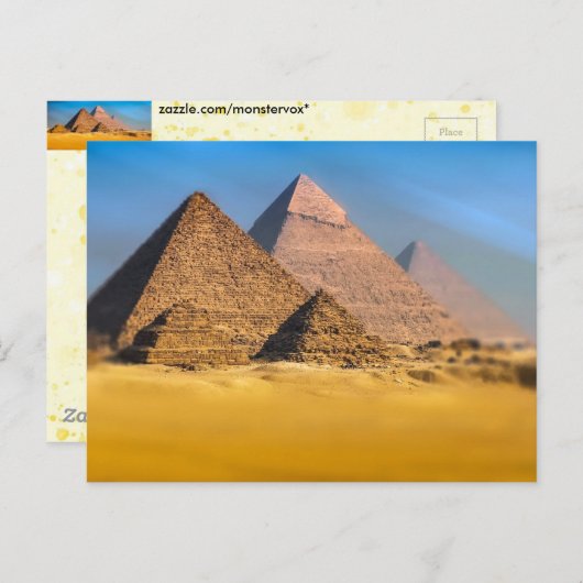 Carte Postale Pyramides (Devant / Derrière)