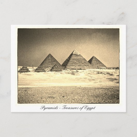 Carte Postale Pyramides antiques Egypte, Architecture vintage du (Devant)