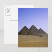 Carte Postale Pyramides dans le désert le Caire, Egypte (Devant / Derrière)