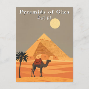 Carte Postale Pyramides de Giza, Égypte Voyage Vintage