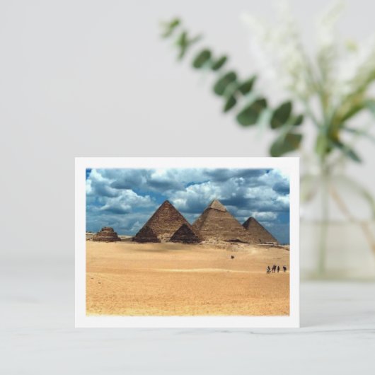 Carte Postale Pyramides de Gizeh (Debout devant)