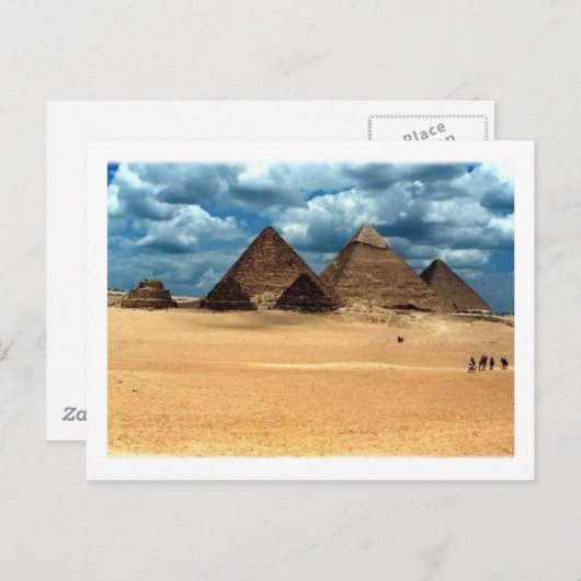 Carte Postale Pyramides de Gizeh (Devant / Derrière)