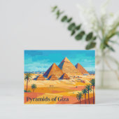 Carte Postale Pyramides de Gizeh Égypte (Debout devant)