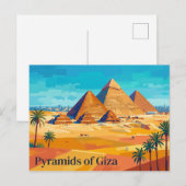 Carte Postale Pyramides de Gizeh Égypte (Devant / Derrière)