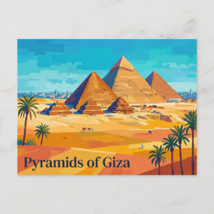 Carte Postale Pyramides de Gizeh Égypte
