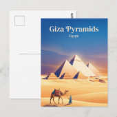 Carte Postale Pyramides de Gizeh Égypte (Devant / Derrière)