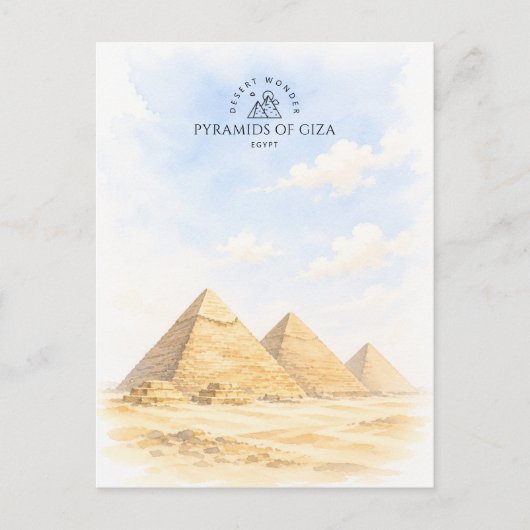 Carte Postale Pyramides de Gizeh Égypte | Architecture Paysage (Devant)