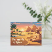 Carte Postale Pyramides de Gizeh et Grand Sphinx Égypte (Debout devant)