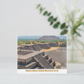 Carte Postale Pyramides de Teotihuacan à Mexico (Debout devant)