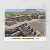 Carte Postale Pyramides de Teotihuacan à Mexico (Devant)
