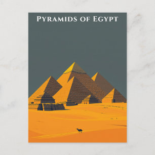 Carte Postale Pyramides d'Égypte Voyage Merveilles Antiques