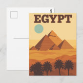 Carte Postale Pyramides du désert d'Égypte (Devant / Derrière)