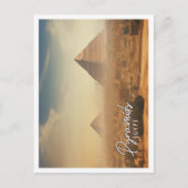 Carte Postale Pyramides égyptiennes de Gizeh au coucher du solei (Devant)