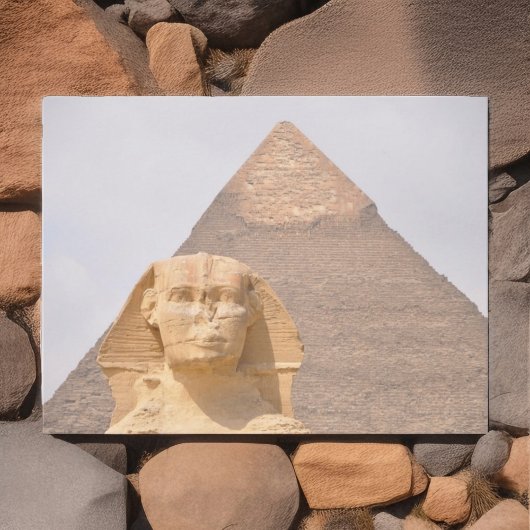 Carte Postale Pyramides Sphinx Ancien Souvenir Égypte