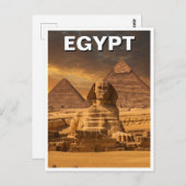 Carte Postale Pyramides sphinx égyptiennes de Gizeh (Devant / Derrière)