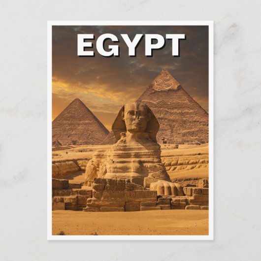Carte Postale Pyramides sphinx égyptiennes de Gizeh (Devant)