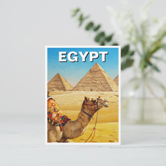 Carte Postale Pyramides sphinx égyptiennes de Gizeh Camel (Debout devant)