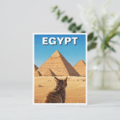 Carte Postale Pyramides sphinx égyptiennes de Gizeh Cat (Debout devant)