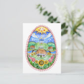 Carte Postale Pysanka ukrainienne aquarelle (Debout devant)