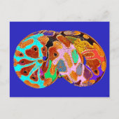 Carte postale Python Pop Art Sleeping (Bleu) (Devant)