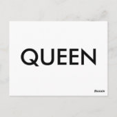 Carte Postale "Q" est pour Queen Alphabet Flashcard (Dos)