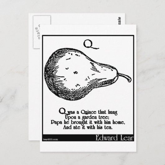 Carte Postale Q était un coing qui pendait (Devant / Derrière)
