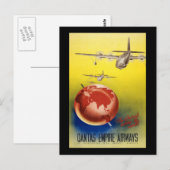 Carte Postale Qantas Empire Airways (Devant / Derrière)