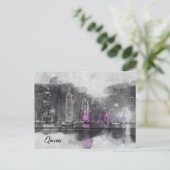 Carte postale Qatar Night Watercolor - Fêtes Arabe (Debout devant)