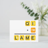 Carte Postale QI est LAME ! (Debout devant)